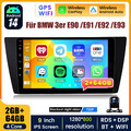 64G Android 14 Autoradio Carplay BT GPS Navi AHD Kam für BMW 3er E90 E91 E92 E93