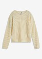 Pullover Gr. 40/42 Cremeweiß Damenpullover Langarm Strickpullover Neu