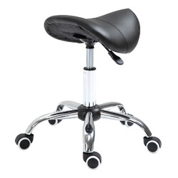 Arbeitshocker Drehstuhl Drehhocker Rollhocker Sattelhocker Hocker Schwarz