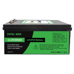 RV Lithium Batterie 12V 200Ah LiFePO4 Akku BMS 10000+ Zyklen Wohnmobil Boot