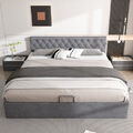 Polsterbett Doppelbett 180x200cm Bettgestell Bett mit Lattenrost und Stauraum HP
