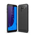 Hülle für Samsung Galaxy J6 (2018) Handyhülle Handy Case Cover Carbon farben