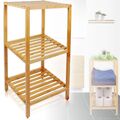 Alpina® Standregal Bambus Regal Bad Badezimmer Küche 3 Ablagen Balkon Holz Möbel