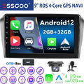 2+32G Android 12 Autoradio Carplay GPS Navi DAB+ MIK Kamera Für Mazda 3 2003-09