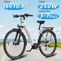 27,5 Zoll Elektrofahrrad Onesport OT07 250W BAFANG Motor 36V 10,4Ah 7-Gang Weiß