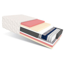 Matratze 140x200 Taschenfederkern CARPI H2 H3 7 Zonen Visco Latex 24 cm JERSEY