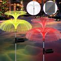 Quallen Solarleuchten Solar Gartenleuchte Fiber Lichter 7 Farbe LED Solarlampen