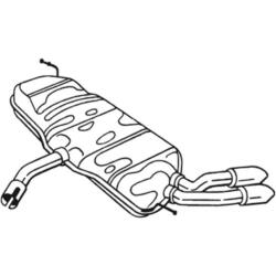 BOSAL Endschalldämpfer Schalldämpfer passend für VW Golf VI 233-493