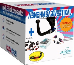 AUTOHAK AHK für Citroen C4 X ab 22 vert. abnehmbar + 13-pol JAEGER STD ES SPEZ