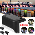 4-72X LED Solarleuchten Zaunleuchte Wandlampen Gartenleuchte Außen Treppen Lampe