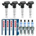 4x ENGITECH Zündspule +4x BOSCH Zündkerze Doppel Iridium passend für Mazda 3 BK