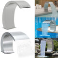 LEDs Schwalldusche Edelstahl Pool Wasser fontäne Wasserfall Schwallbrause 9 Form