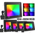 RGB LED Fluter Außen Strahler Flutlicht Scheinwerfer Gartenlampe Dimmbar 10-100W