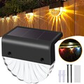 4x LED SOLARLEUCHTEN ZAUNLEUCHTE WANDLAMPEN GARTENLEUCHTE AUßEN TREPPEN LAMPE