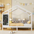 Hausbett Kinderbett Stauraumbett Kiefer Lattenrost Gitter mit Tafel New 90x200cm