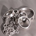 Bondage Edelstahl Handschellen Fußfesseln Fesseln Fesselset Halsband BDSM Sklave