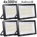 4X 300W LED Fluter Flutlicht Strahler Außen Baustrahler Scheinwerfer Kaltweiß DE