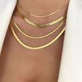 NEU!!  Damen Schlangenkette aus Edelstahl 316L / 18 Karat vergoldet  verschieden