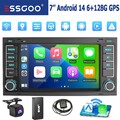 DAB+KAM 6+128G Android14 Carplay Autoradio Für VW T5 Transporter Touareg GPS BT