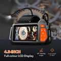 2m-20m Endoskop mit 4.3'' LCD 1080P HD Inspektionkamera 8mm Rohrkamera Endoscope