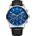 Herren Armbanduhr Chronograph  Lederuhr mit Quarzwerk für Alltag