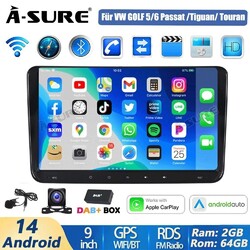 DAB+ 64G Android 14 Autoradio CarPlay Kam Navi Für Seat Altea XL Toledo Leon MK2