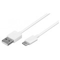 USB-C 2.0 Sync- & Ladekabel A-Stecker  C-Stecker weiß - Länge: 0,50m