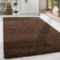 Shaggy Hochflor Langflor Teppich Soft Wohnzimmerteppich Farbe Braun Einfarbig