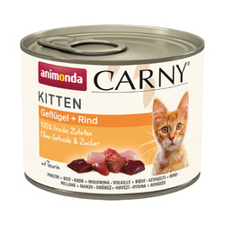 Animonda Cat Dose Carny Kitten Geflügel + Rind 12 x 200g, 400g