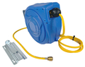 Druckluftschlauch gelb 18 Meter Gummi-PVC mit Automatik-Schlauchaufroller DSA-18