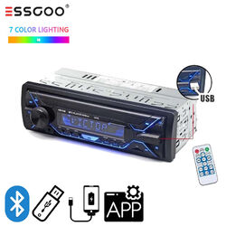 Autoradio mit MP3 Player Bluetooth tf Freisprech 7 Farben 1DIN USB SD Aux CD BT