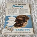 Harmony Haarfarbe Shampoo Original 1957 Werbung. Die neue Haarkosmetik