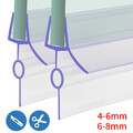 2X Duschdichtung 4/6/8mm Dichtung Duschtürdichtung Ersatzdichtung Wasserabweiser