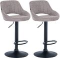 2er Set Barhocker Milet Stoff Küchenhocker 2x Barstuhl Thekenhocker Tresenstuhl