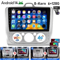 DAB+ 128G Autoradio Carplay Für Ford Focus MK2 MK II 2004-2011 Android 14 Kamera