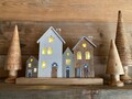 Lichterhaus m. LED Deko Holz Weihnachten Advent Weihnachtsdeko