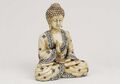 Buddha in Elfenbeinoptik 16cm mit tollem Muster Dekoration Figur Skulptur Deko