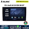 64G Android 14 AutoRadio 1280*800 GPS Navi Carplay WiFi Für Audi A4 S4 RS4 B6 B7