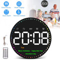 10" LED Digital Wanduhr Datum Dual Alarm Wecker Temperatur mit Fernbedienung