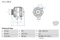 Lichtmaschine Generator Lima BOSCH 0 986 080 440 +125.24€ Pfand für FUSION FORD
