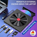 Externes CD DVD Laufwerk USB 3.0 Typ-C, Extern mit SD/TF-Kartenleser RW Brenner