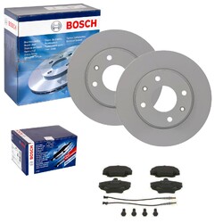BOSCH BREMSSCHEIBEN 247mm + BELÄGE VORNE passend für CITROEN SAXO PEUGEOT 106