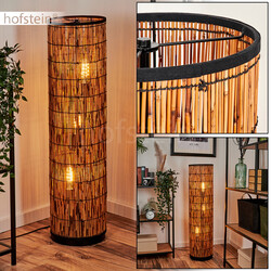 Wohn Schlaf Zimmer Leuchte Lichteffekt Boho Style Steh Boden Stand Lampen Rattan