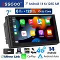 DAB+ Android 14 6+128G Carplay Autoradio Doppel 2DIN GPS Navi Bluetooth MIK kam