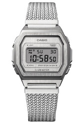 CASIO Vintage Iconic Damenuhr Silberfarben A1000MA-7EF