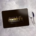 Platzset Tischmatte Platzdeckchen Platzmatte Gold Luxus Torte Erdbeeren