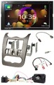 JVC DAB Lenkrad 2DIN Bluetooth USB Autoradio für Dacia ab 2012 dunkelsilber