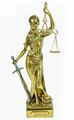Justitia Figur 36cm Skulptur mit Brieföffner Göttin der Gerechtigkeit BGB Modern