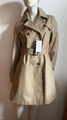 ZARA TRENCHCOAT Trench Coat GÜRTEL L knielang NEU Tailliert ausgestellt beige