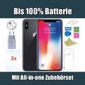 Apple iPhone X 10 - 64 256 GB - Silber Grau - bis 100% Batterie